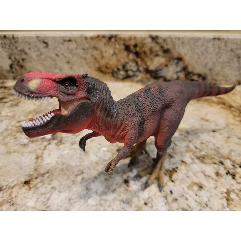 Rare 2011 Red Schleich Tyrannosaurus Rex Dinosaur T Rex Figure Dino Replica Toy
